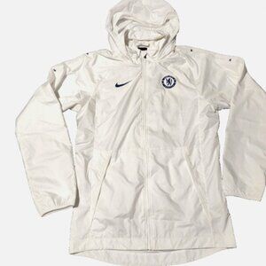 Nike Men's Chelsea FC White All-Weather Raglan Jacket Full Zip Size S